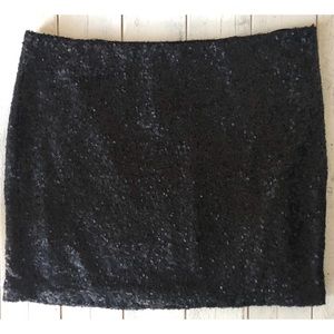 Miss Me Skirts - MM Couture by Miss Me Sequin Mini Skirt in Black Miss Me Skirts - MM Couture by Miss Me Sequin Mini Skirt in Black